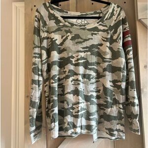 Chaser Camo Split Back Tee